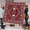 Red Bookish Christmas Quilt  Quilt